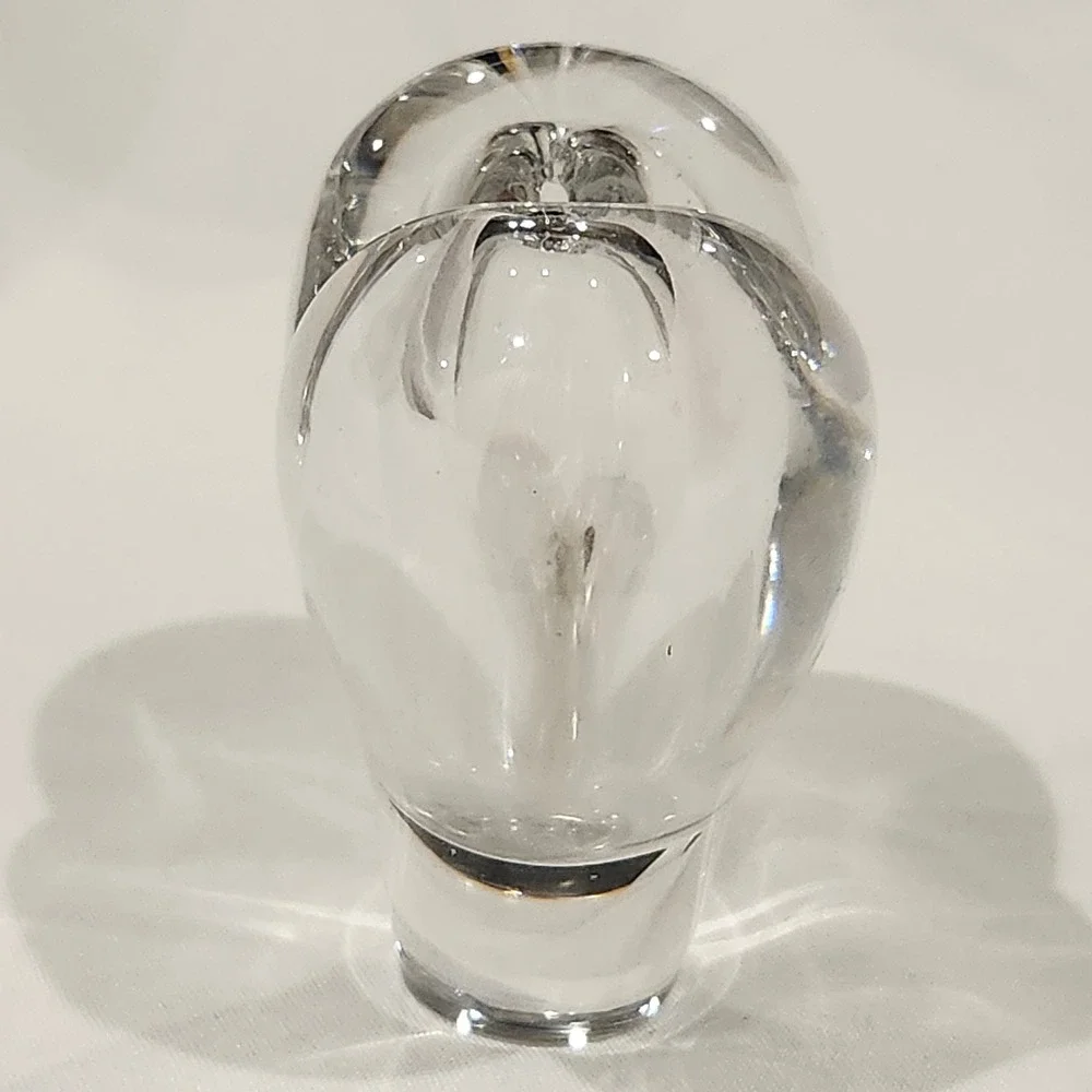Heart Bud Vase Home Decor Small Clear Hand Blown Glass